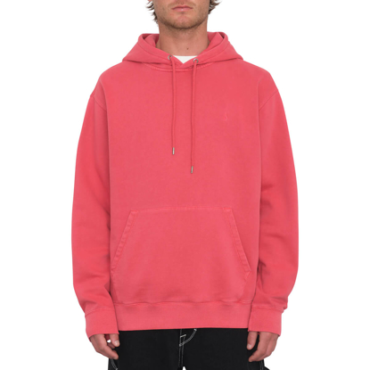 VOLCOM SINGLE STONE PALE WASH HOODIE WASHED RUBY S