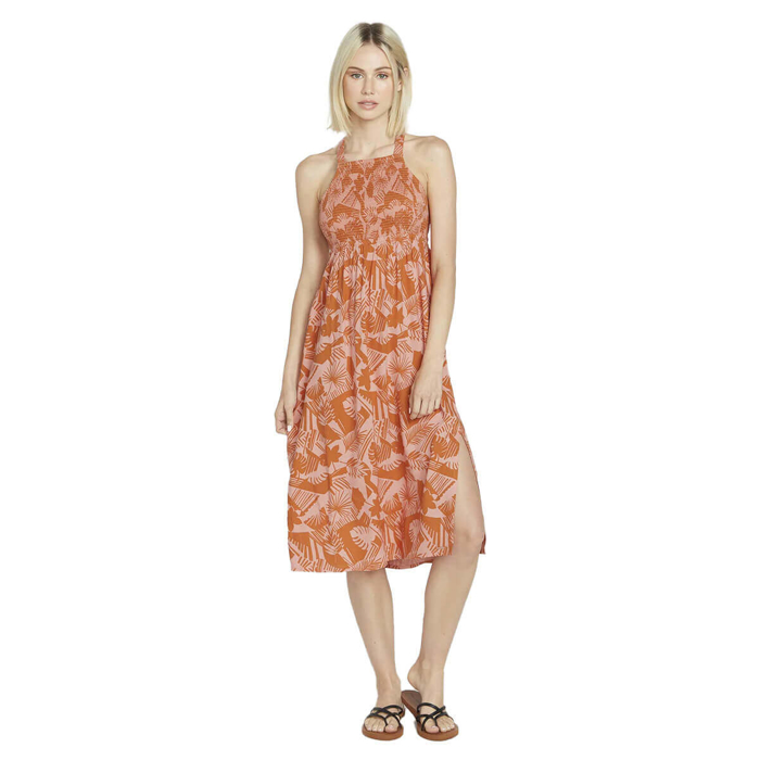 VOLCOM OFF TROPIC DRESS BURNT SIENNA M