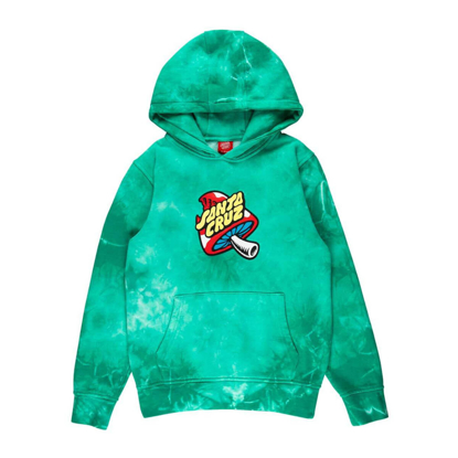 SANTA CRUZ YOUTH TOADSTOOL DOT JADE TIE DYE  6-8