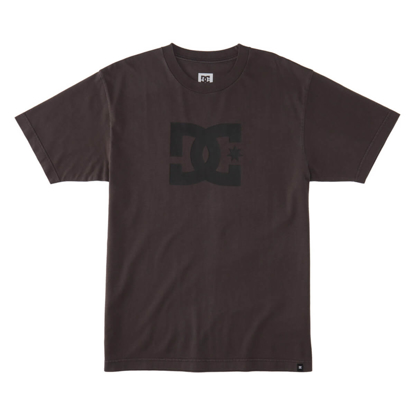 DC DC STAR PIGMENT DYE T-SHIRT BLACK ENZYME WASH XL
