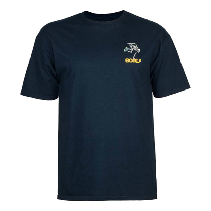 POWELL SKATEBOARD SKELETON T-SHIRT NAVY XXL