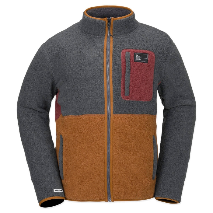 VOLCOM FLEECER FULL ZIP CHARCOAL L