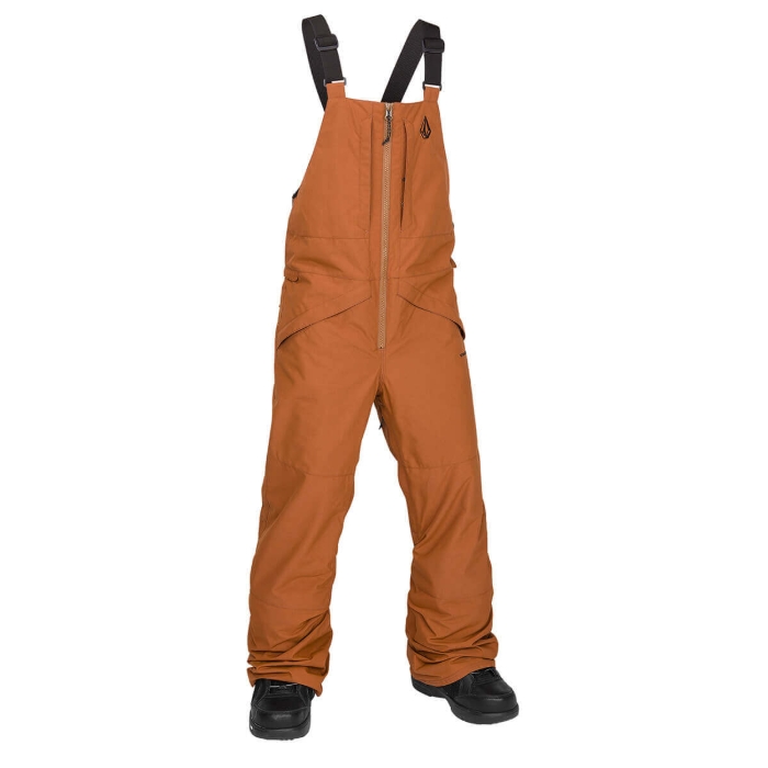 VOLCOM BARKLEY INS BIB OVERALL CARAMEL L
