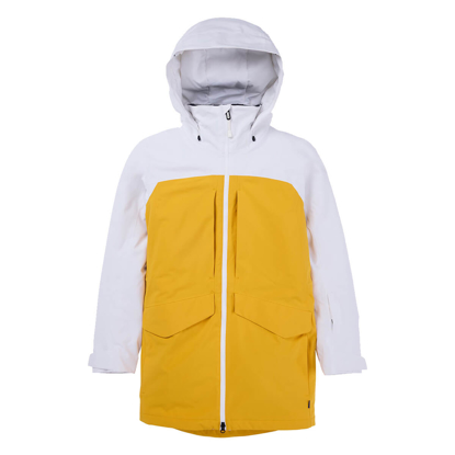 BURTON PROWESS JACKET 2.0 STOUT WHITE / GOLDENROD M