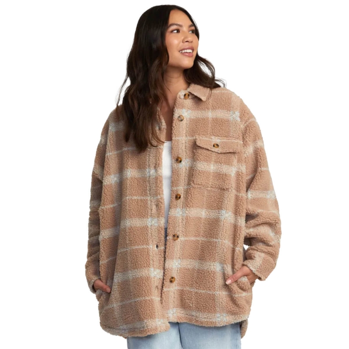 RVCA BIRDIE SHACKET WARM TAUPE S