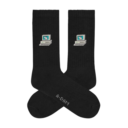 ADAM CASUAL BLACK COMPUTER SOCKS ASSORTED 41-46