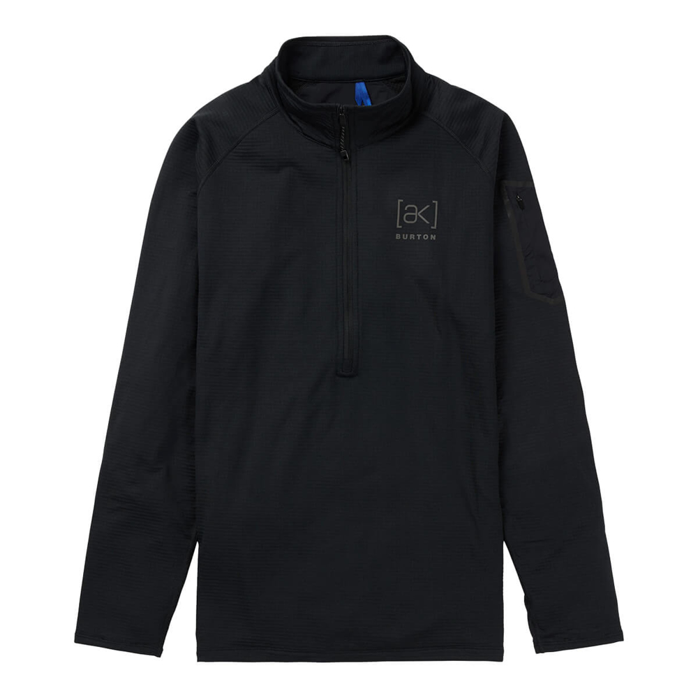 BURTON [AK] HELIUM GRID FLEECE HALF-ZIP TRUE BLACK L