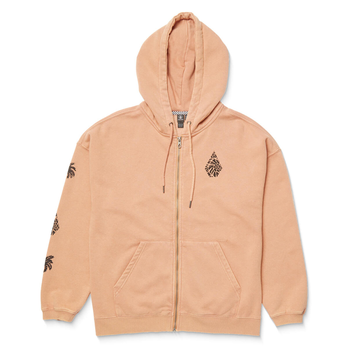VOLCOM STONE ART UP ZIP SAND BROWN XS