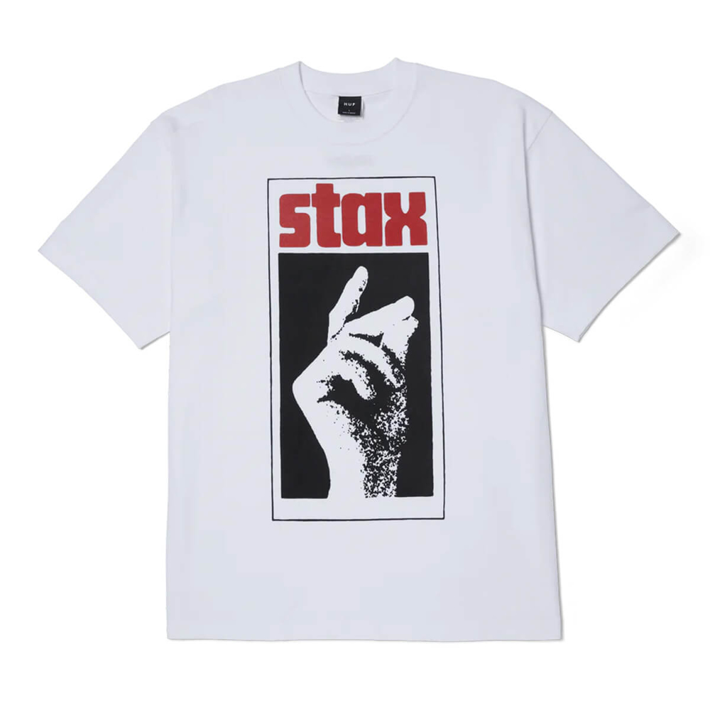 HUF STAX SNAP T-SHIRT WHITE M