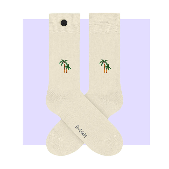 ADAM OFF-WHITE-PALM-TREES SOCKS ASSORTED 41 - 46