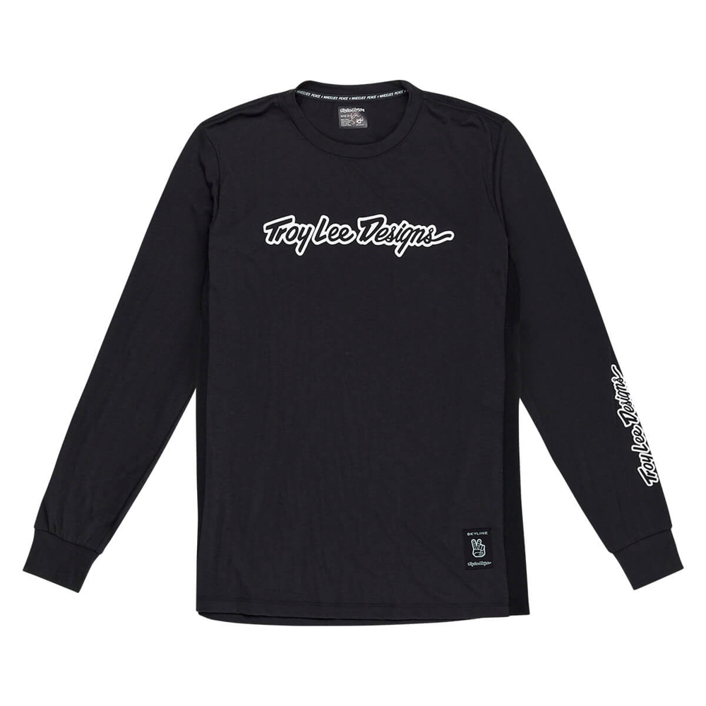 TROY LEE DESIGNS SKYLINE LONG SLEEVE RIDE TEE SIGNATURE BLACK S