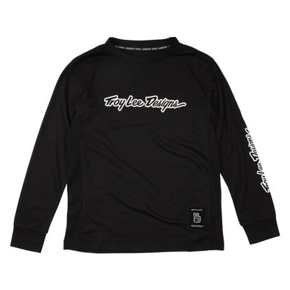TROY LEE DESIGNS YOUTH SKYLINE RIDE LONG SLEEVE TEE SIGNATURE BLACK M