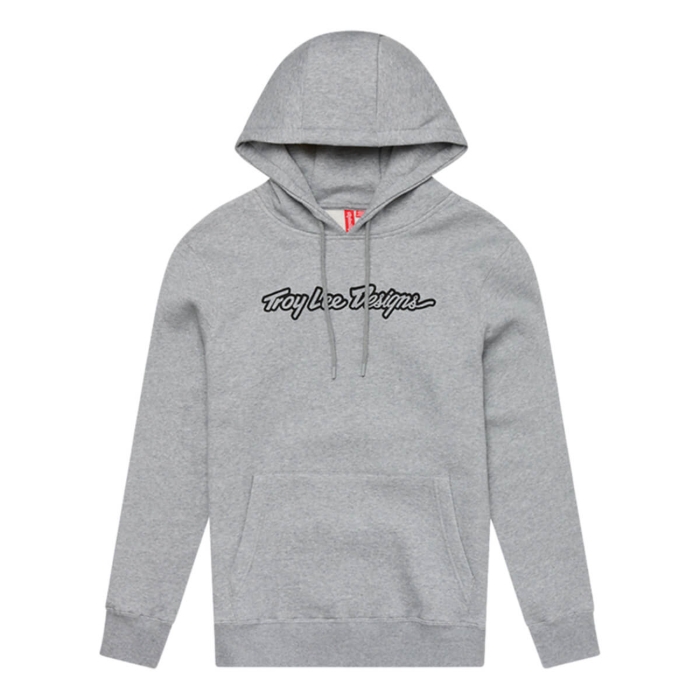 TROY LEE DESIGNS SIGNATURE PULLOVER HOODIE SIGNATURE GRAY HEATHER L
