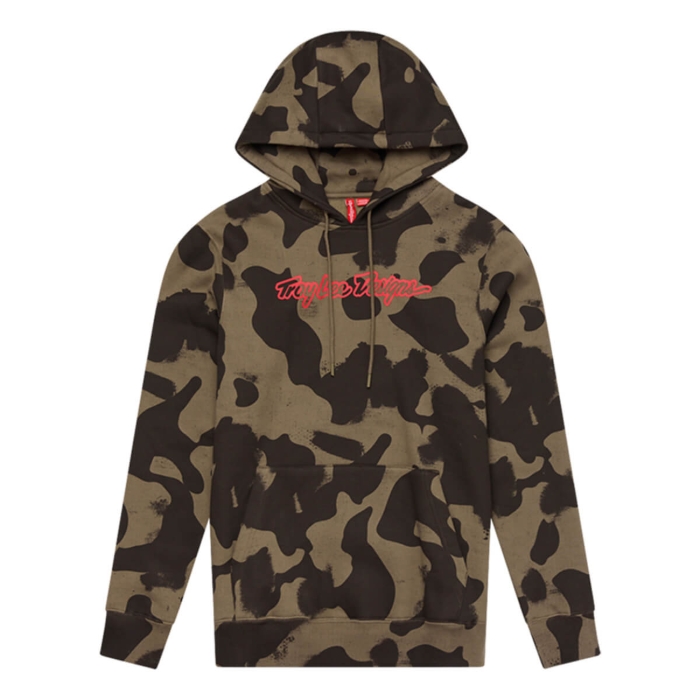 TROY LEE DESIGNS SIGNATURE PULLOVER HOODIE SIGNATURE OLIVE CAMO L