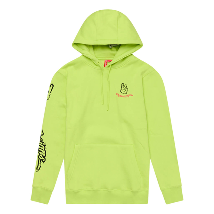 TROY LEE DESIGNS PEACE OUT PULLOVER HOODIE PEACE OUT GLO YELLOW S