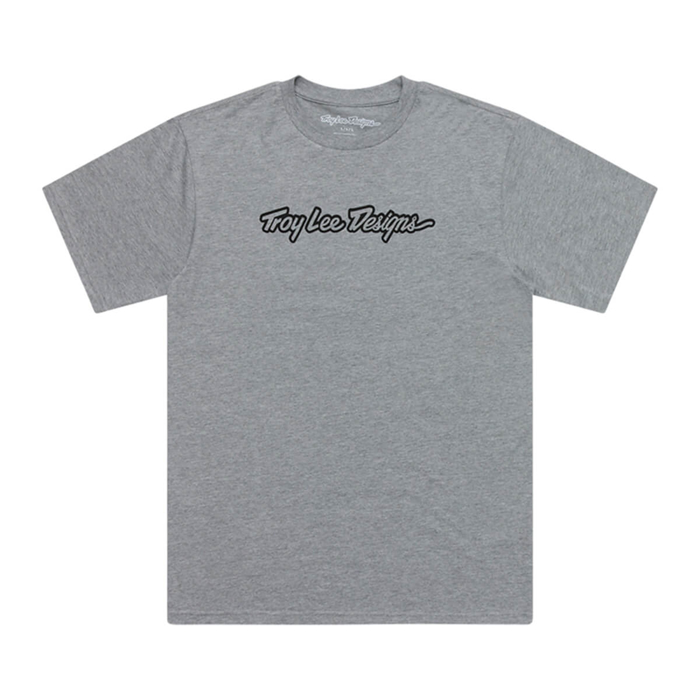 TROY LEE DESIGNS SIGNATURE T-SHIRT SIGNATURE GRAY HEATHER S