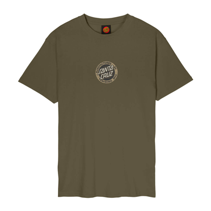 SANTA CRUZ CARVED MFG FRONT T-SHIRT UNIFORM GREEN S