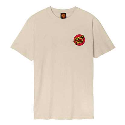 SANTA CRUZ CLASSIC DOT CHEST T-SHIRT BLOND WOOD M