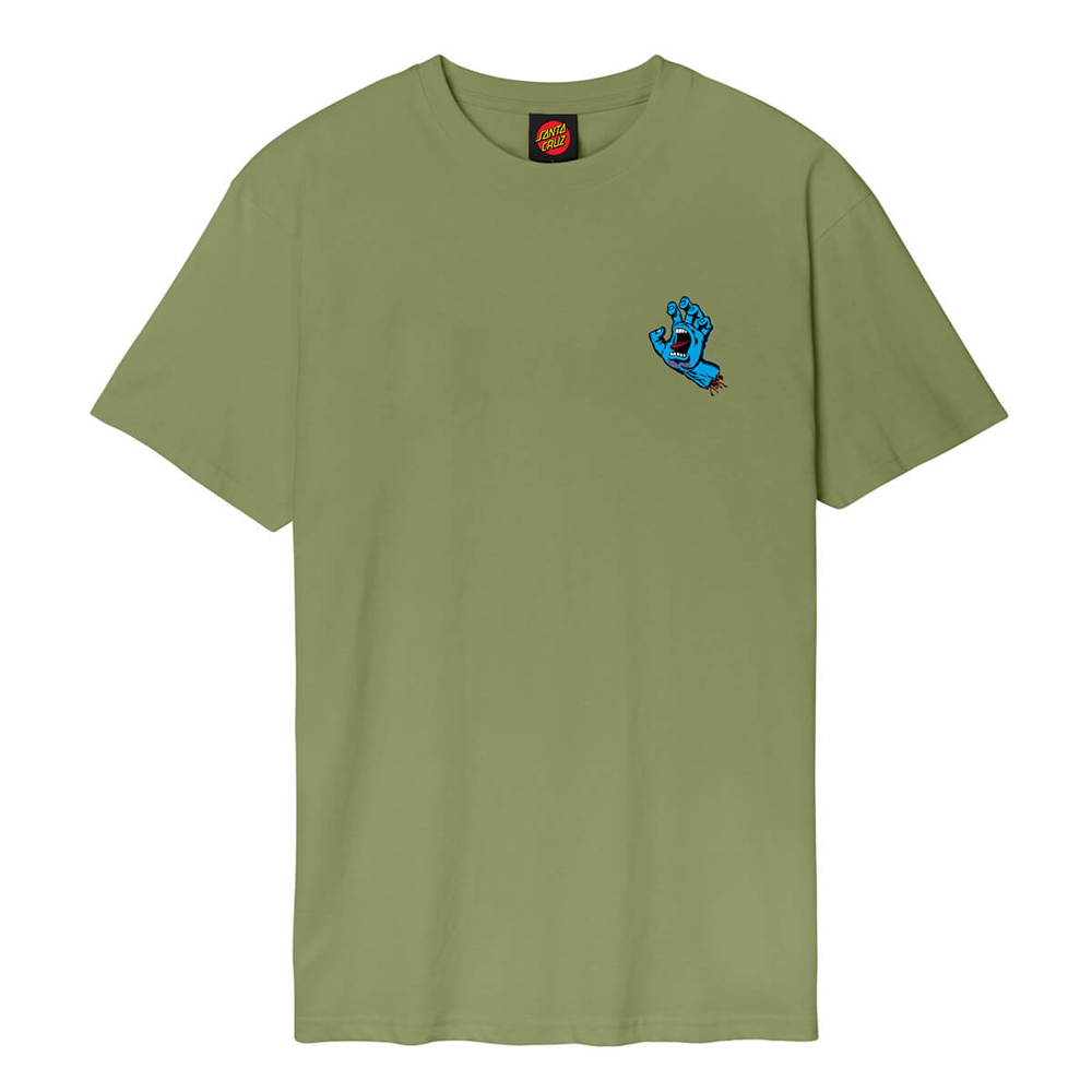SANTA CRUZ SCREAMING HAND CHEST T-SHIRT IGUANA XL