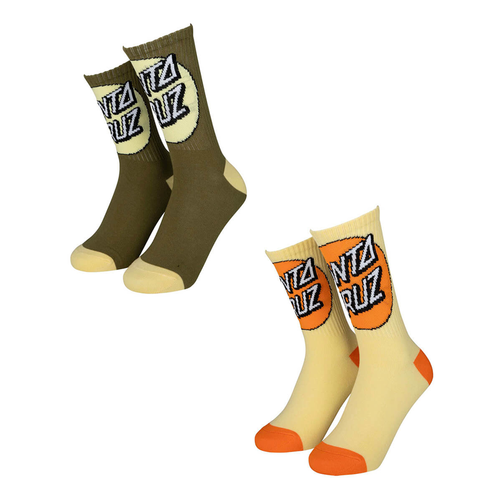 SANTA CRUZ YOUTH OTHER DOT (2-PACK) IGUANA & BUTTER UNI