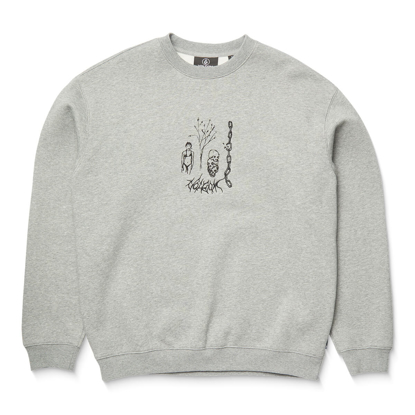 VOLCOM NODER CREW HEATHER GREY XL