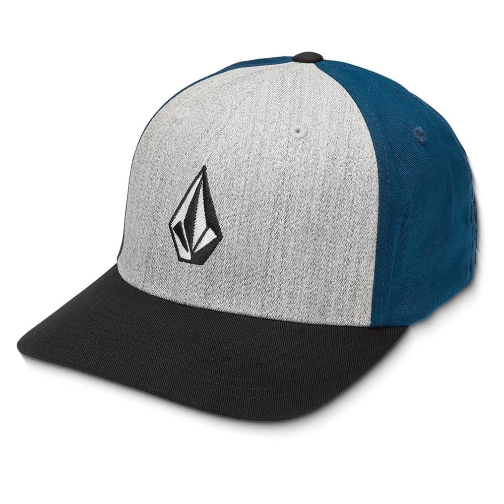 VOLCOM FULL STONE HTHR FLEXFIT HAT DEEP BLUE L/XL