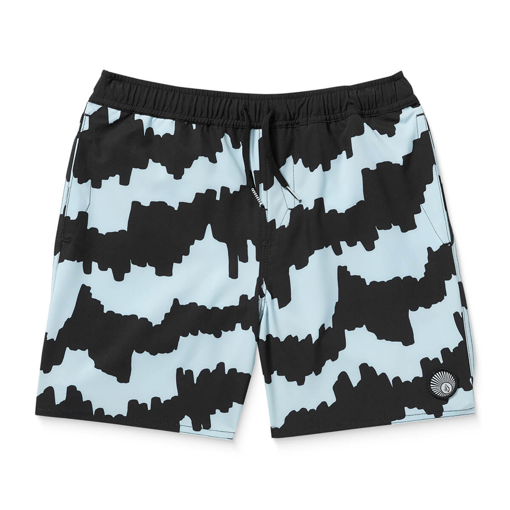 VOLCOM BIG BOY LIDO PRINT TRUNK ICE BLUE S