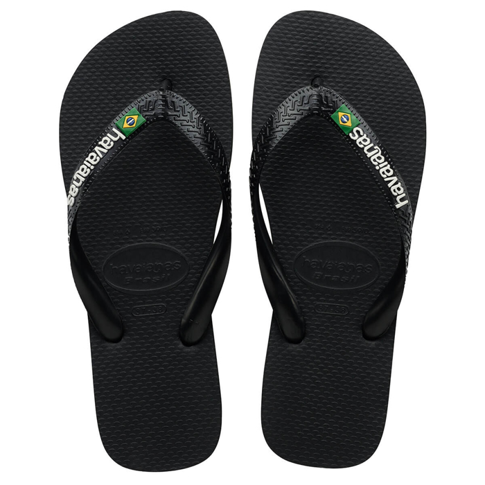 HAVAIANAS BRASIL LOGO BLACK/BLACK 45/46