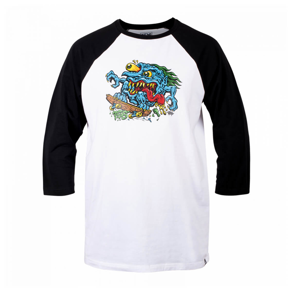 TSG 3/4 RAGLAN T-SHIRT GREY MEL BLACK S