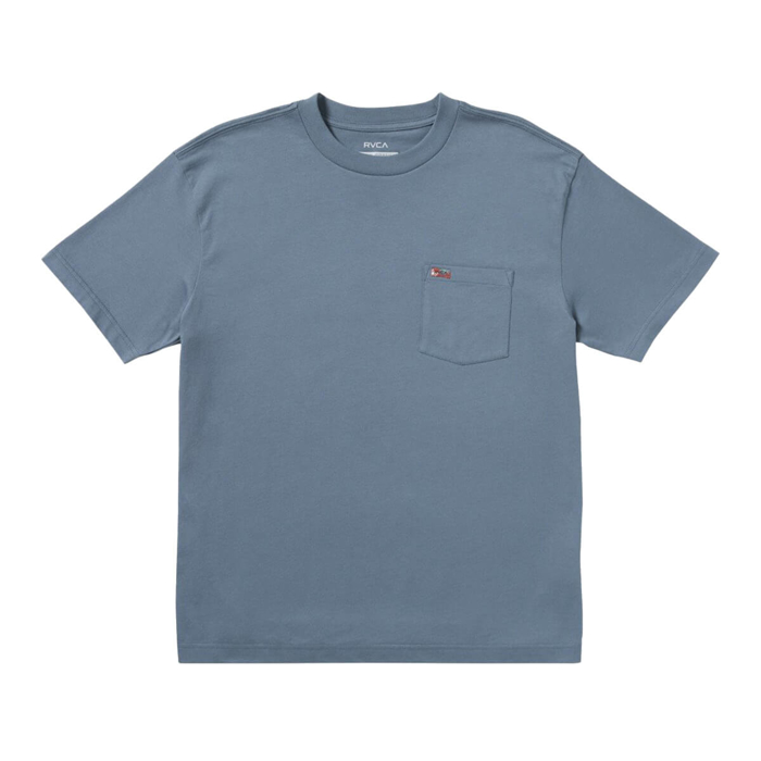 RVCA LA EYE SWIRL POCKET T-SHIRT VINTAGE NAVY M