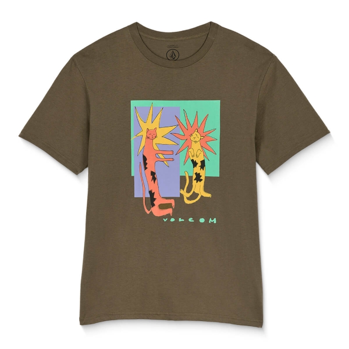 VOLCOM LONGO CATS BSC T-SHIRT SAGE LEAF L