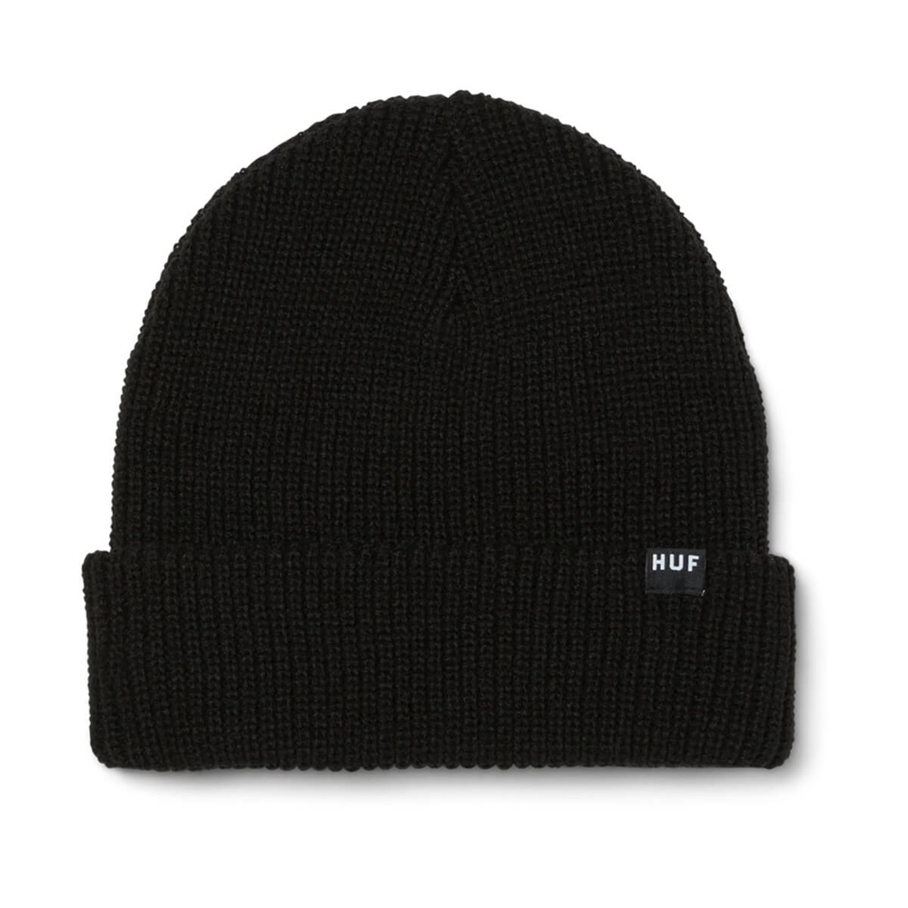 HUF USUAL CUFF BEANIE BLACK UNI