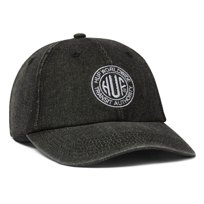 HUF TOKEN 6 PANEL CV WASHED HAT BLACK UNI
