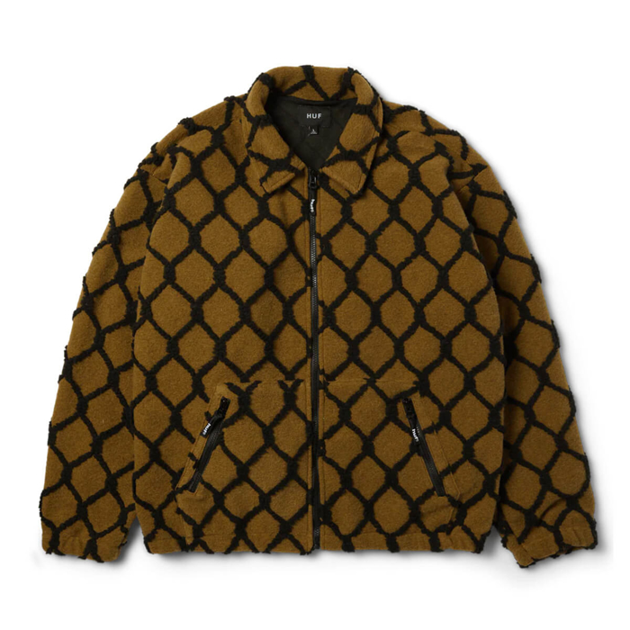 HUF BREAKTHROUGH HIGH PILE JACKET MOSS S