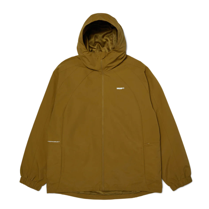 HUF ALL CAPS SHELL JACKET RICH BROWN M
