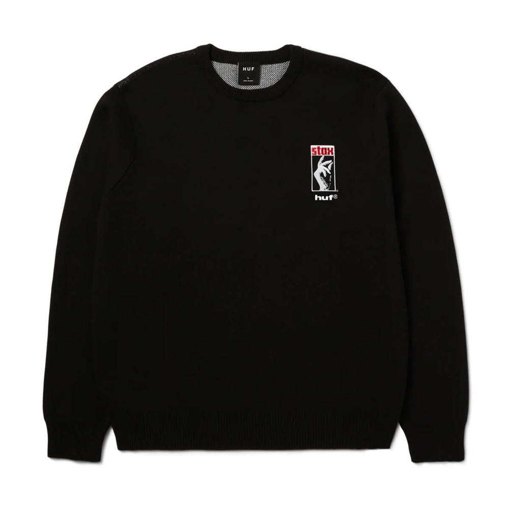 HUF BLACK MOSES KNIT SWEATER BLACK M