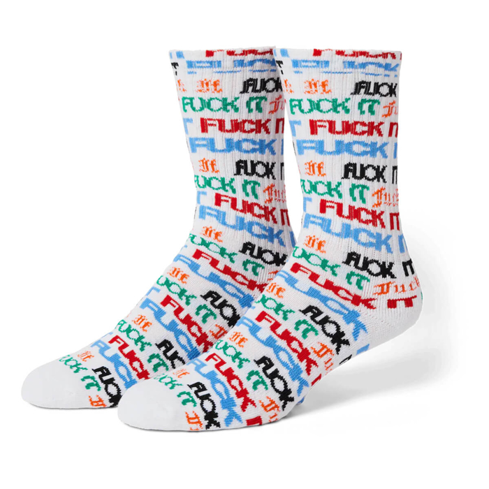 HUF FUCK IT FLYER SOCK WHITE UNI