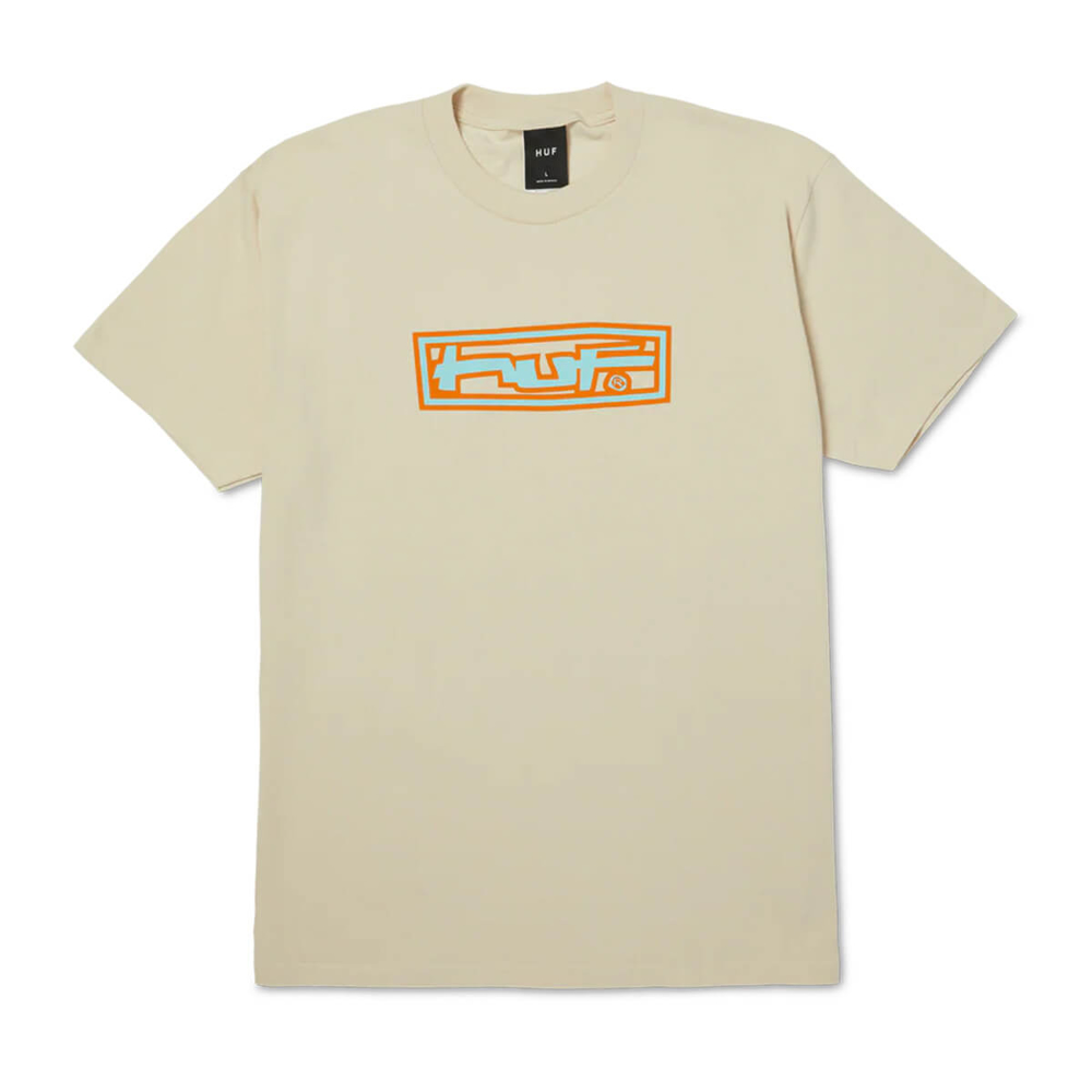 HUF STRETCH T-SHIRT CREAM S