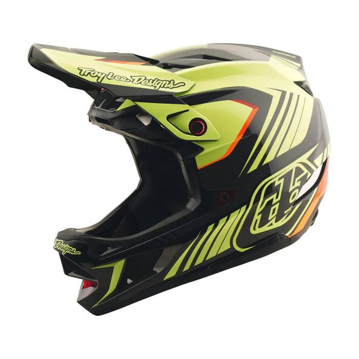 TROY LEE DESIGNS D4 POLYACRYLITE HELMET QUALIFER BLACK / YELLOW S