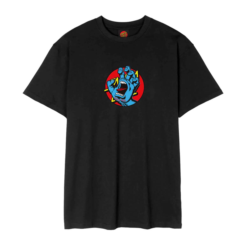 SANTA CRUZ HAND DOT FRONT T-SHIRT BLACK M