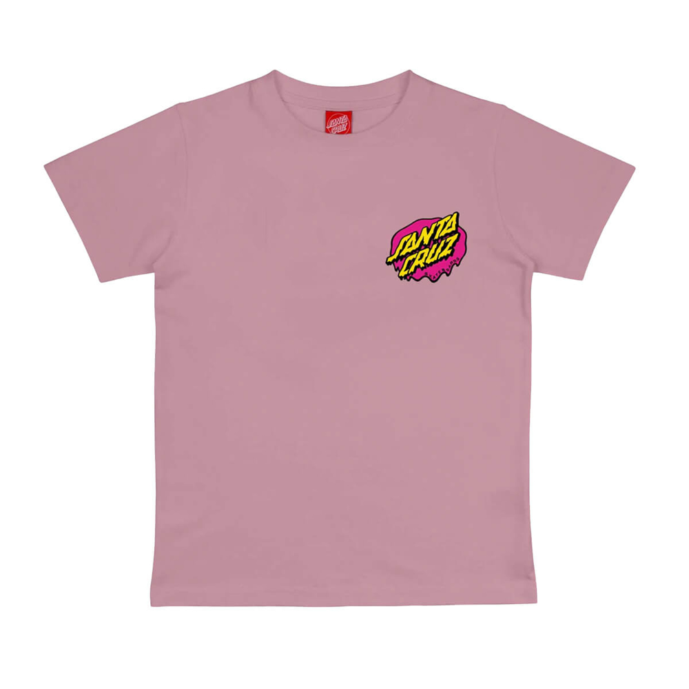 SANTA CRUZ YOUTH SLIME DOT T-SHIRT UNIVERSAL PINK  6-8
