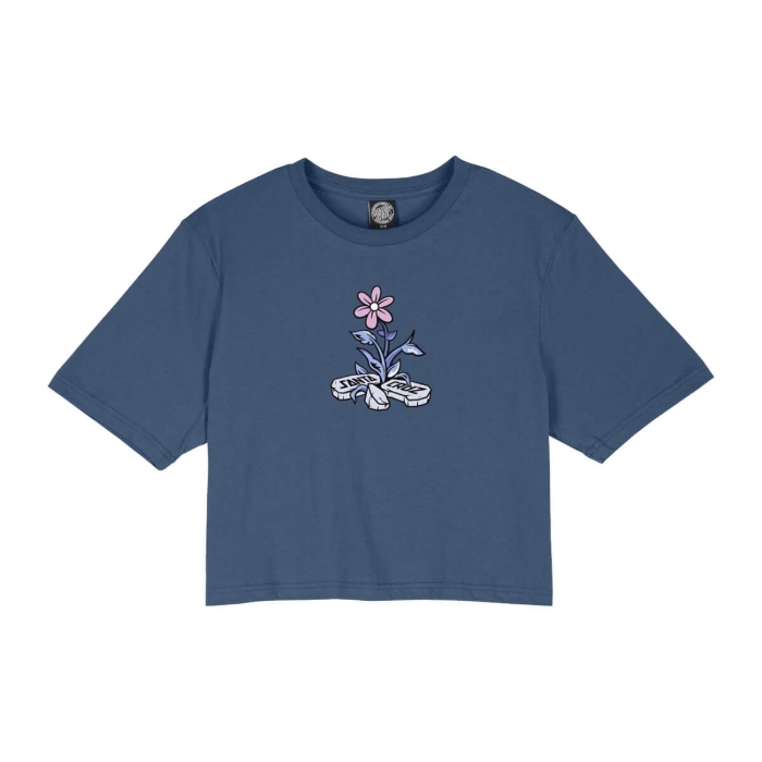 SANTA CRUZ FLOURISH T-SHIRT HERITAGE BLUE 10
