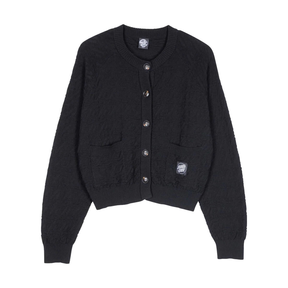 SANTA CRUZ WHARF KNIT CARDIGAN BLACK 8
