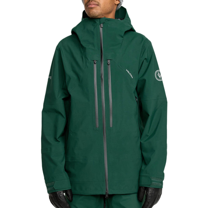 VOLCOM ANYOX GUIDE GORE PRO SHELL JKT BLACK GREEN M