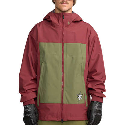 VOLCOM ARTHUR 3L JACKET BURNT RED S