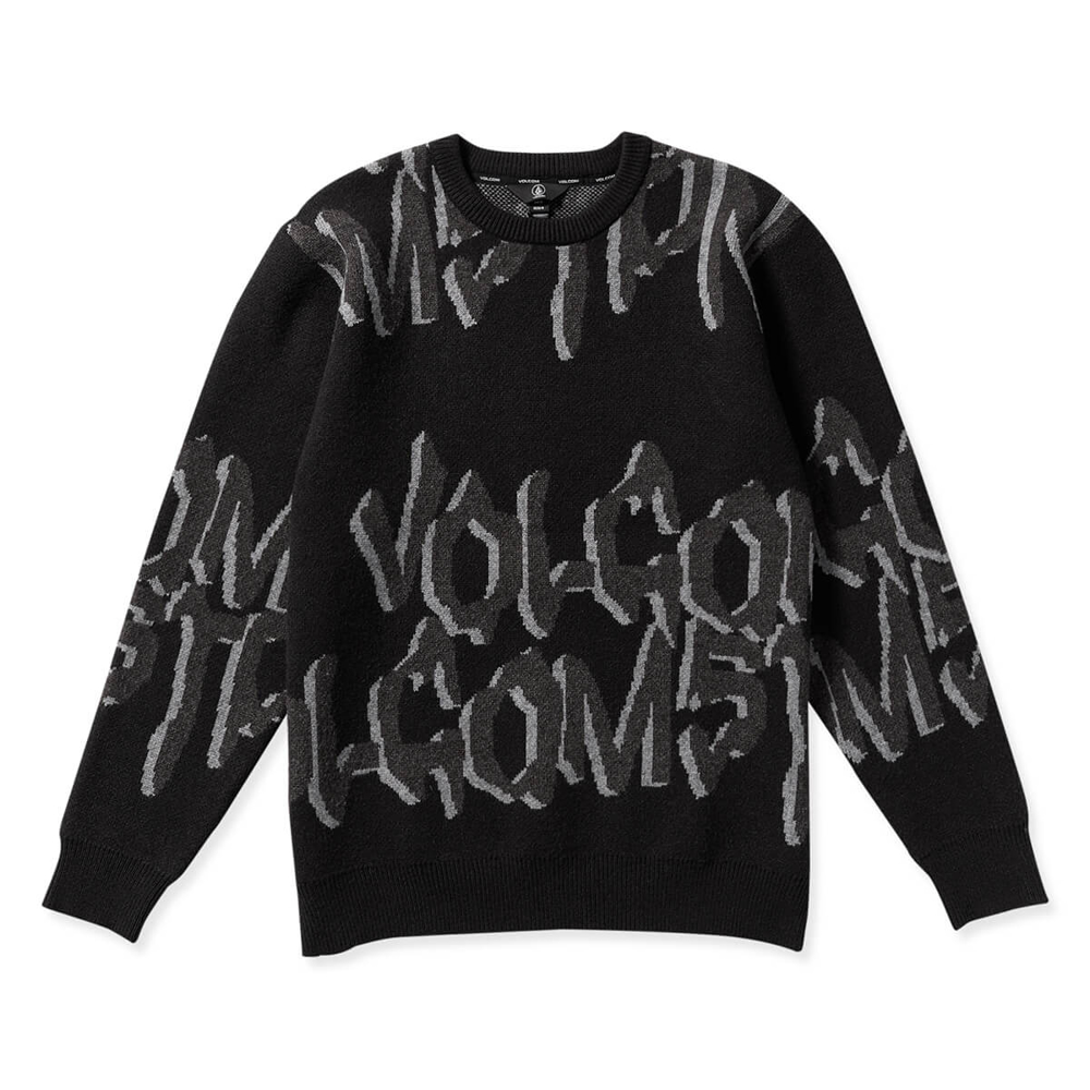 VOLCOM STONE JACQUARD SWEATER BLACK M