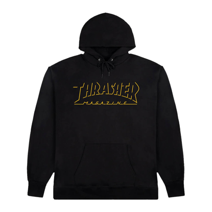 THRASHER MAGAZINE SHADOW MAG LOGO HOODIE BLACK S