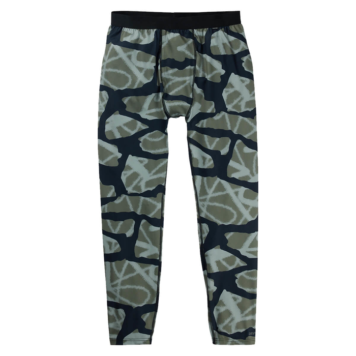 BURTON MEN'S MIDWEIGHT BASE LAYER PANTS GRAFFITI CAMO S