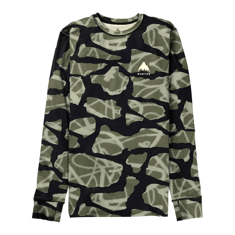 BURTON LIGHTWEIGHT X BASE LAYER CREWNECK GRAFFITI CAMO S