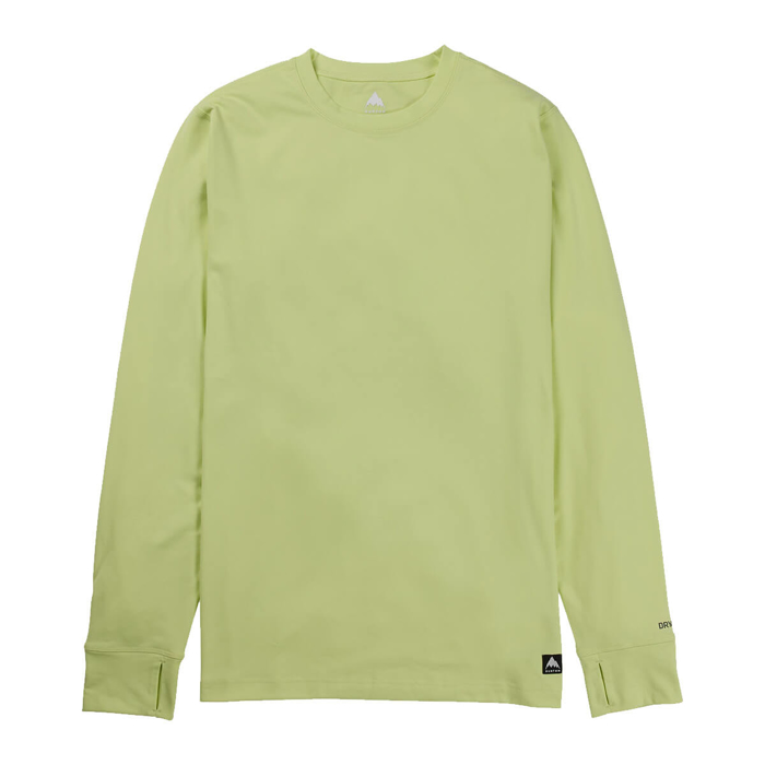 BURTON MEN'S MIDWEIGHT BASE LAYER CREWNECK GLOW YELLOW GREEN L